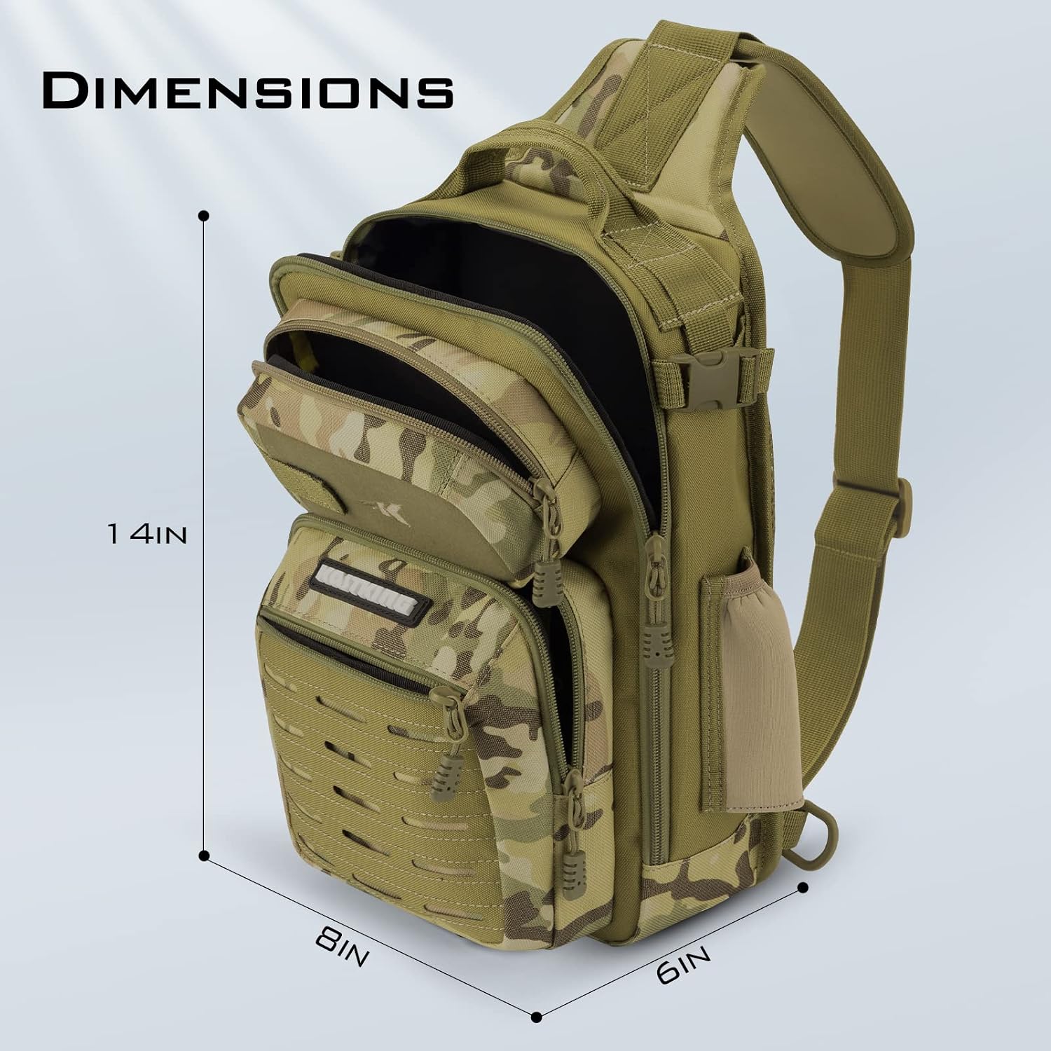 KastKing Blowbak Fishing Sling Bag, Fishing Backpack with Rod Holder - Image 3