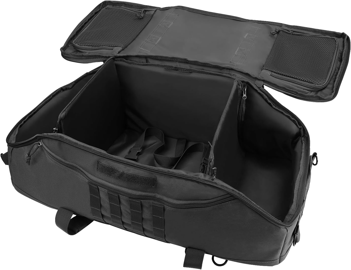 Hannibal Tactical 65L Large Duffle Bag, 3-in-1 Tactical Backpack MOLLE Pack for Sports, Gym, Outdoor, Black - Image 5